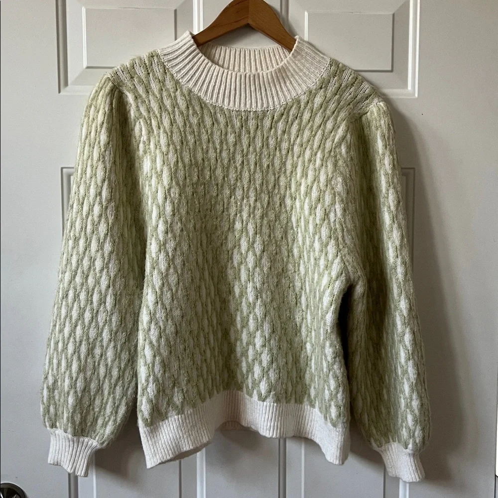 ASOS Diamond Patterned Bulb Sleeved Sweater - Picture 1 of 7